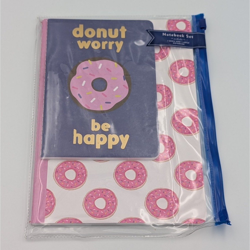 Eccolo World Traveler Donut Worry Be Happy Notebook Set